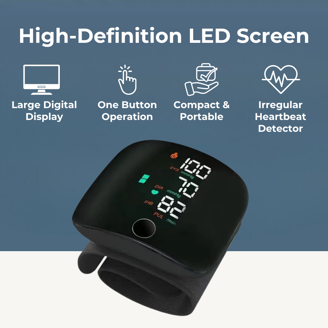 Vareon PulseGuard™ Wrist Blood Pressure Monitor For Home Use