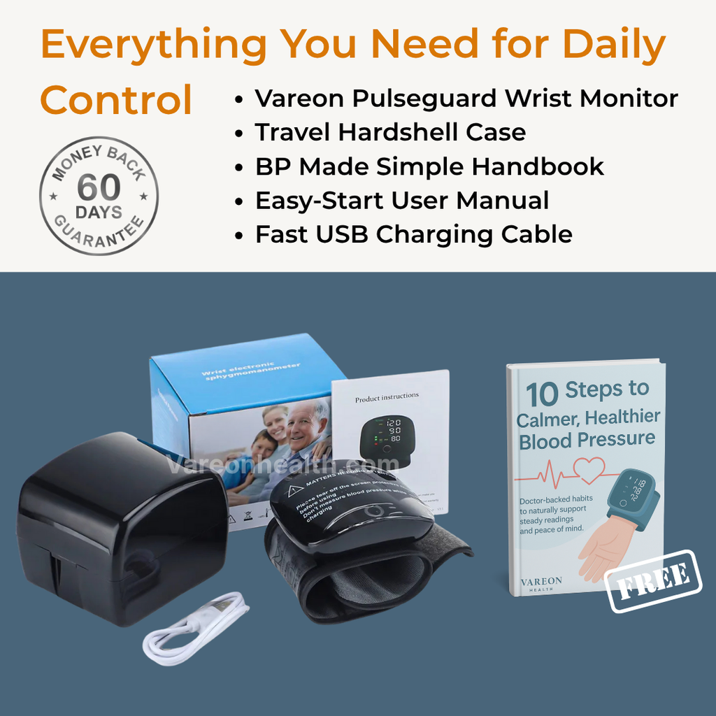 Vareon PulseGuard™ Wrist Blood Pressure Monitor For Home Use