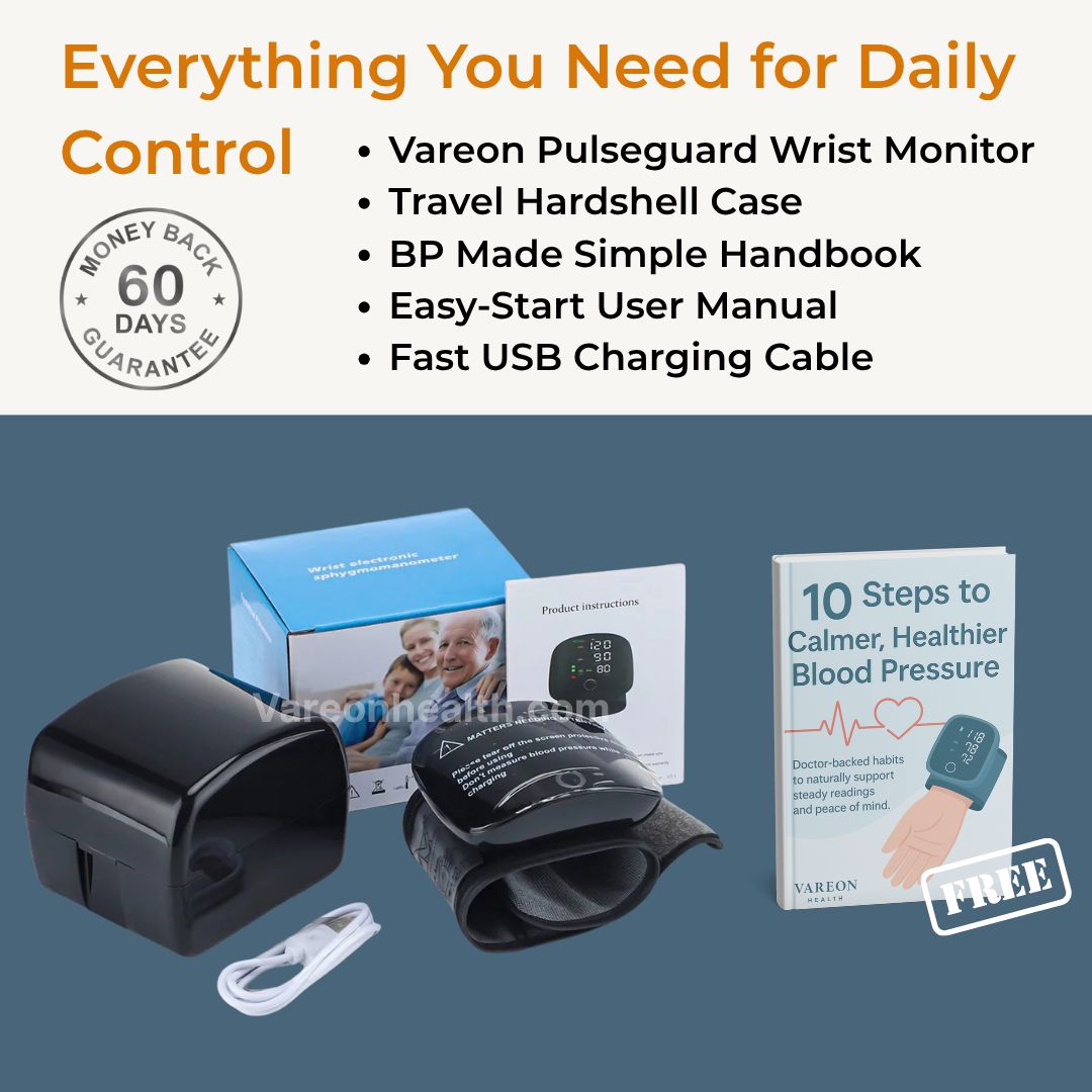 Vareon PulseGuard™ Wrist Blood Pressure Monitor For Home Use